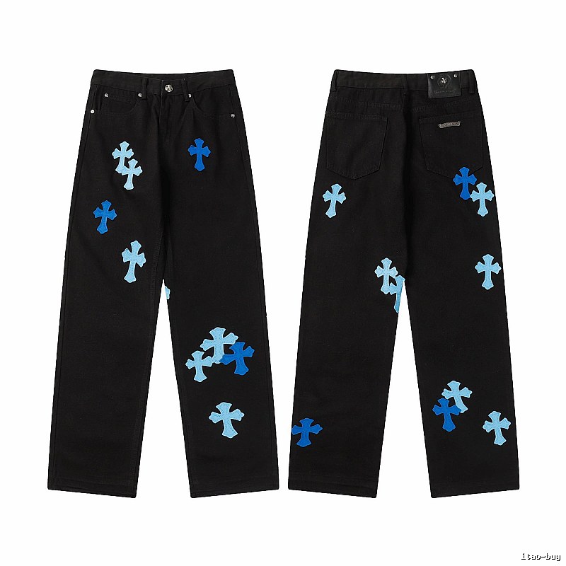 Chrome Hearts Statement Graphic jeans Light Denim Jeans for Outdoor Plans