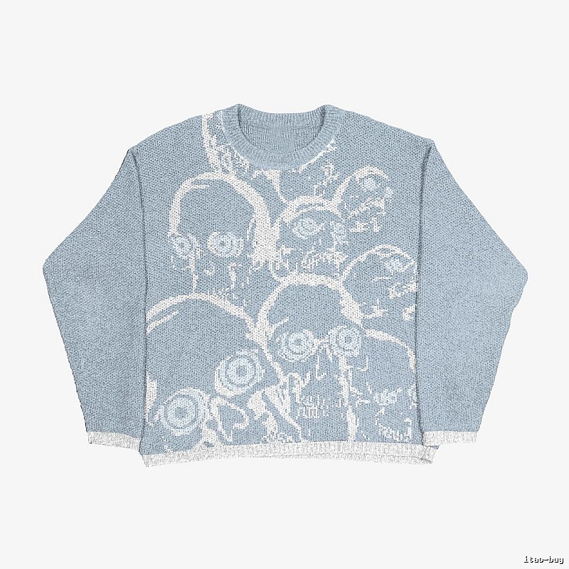 Classic Anime graphic sweater Black Knit Top with Travel-Friendly Style