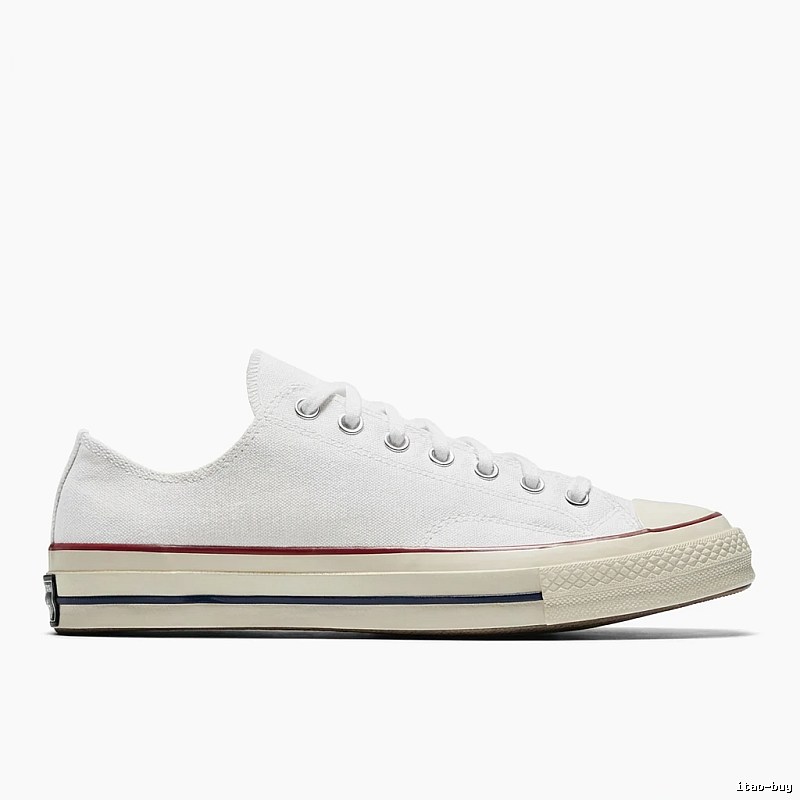 Classic white canvas shoes of Converse
