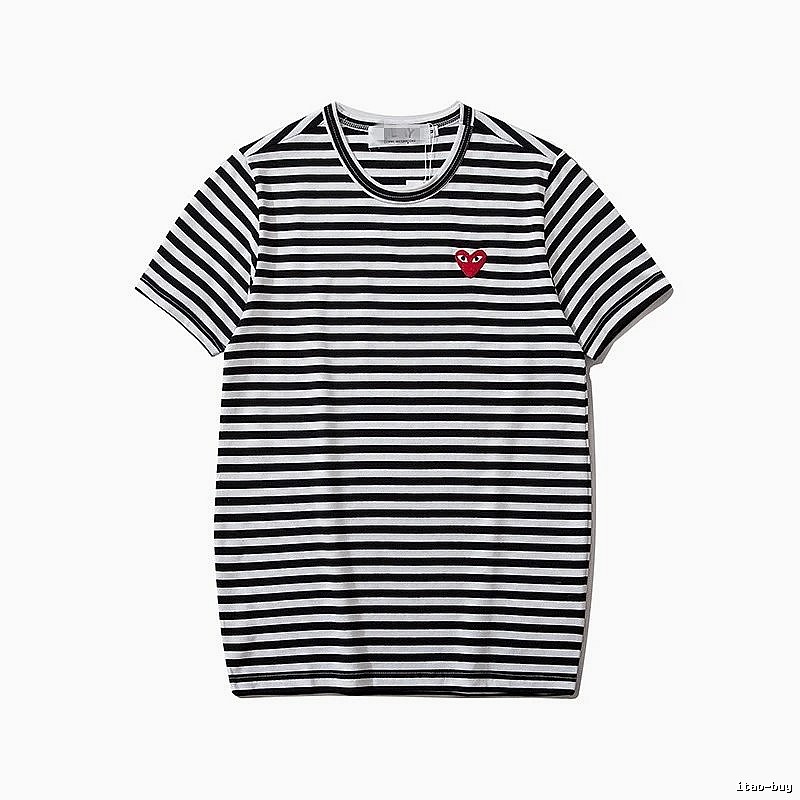 Comme des Garcons PLAY 2021-94 Black Style 2194 Heart Logo T-Shirt Fan Wear