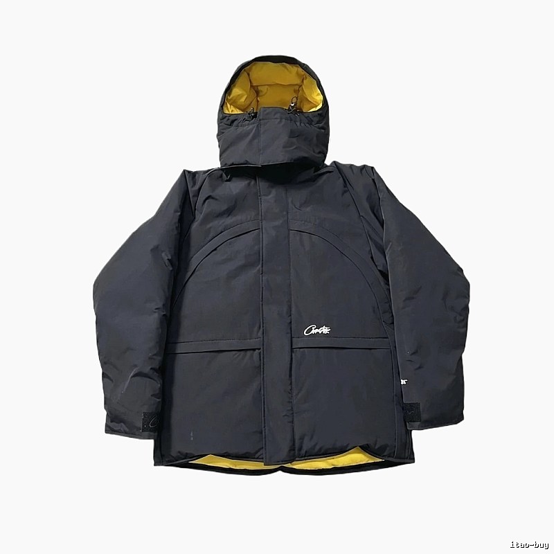 Corteiz Black Functional Style Cotton-padded Jacket