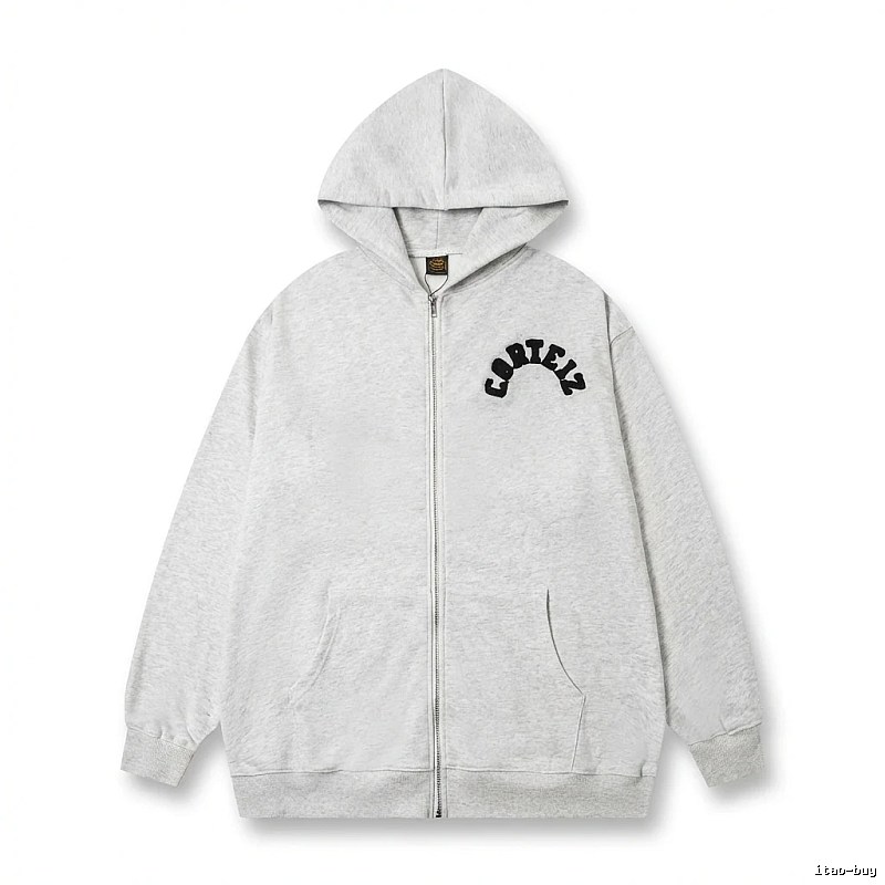 Corteiz letter - printed grey hoodie