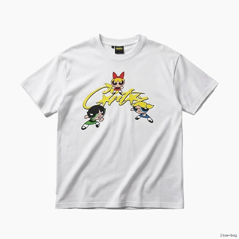 Corteiz Powerpuff Girls Cartoon White T-shirt