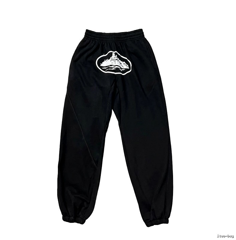 Corteiz Printed Casual Black Pants