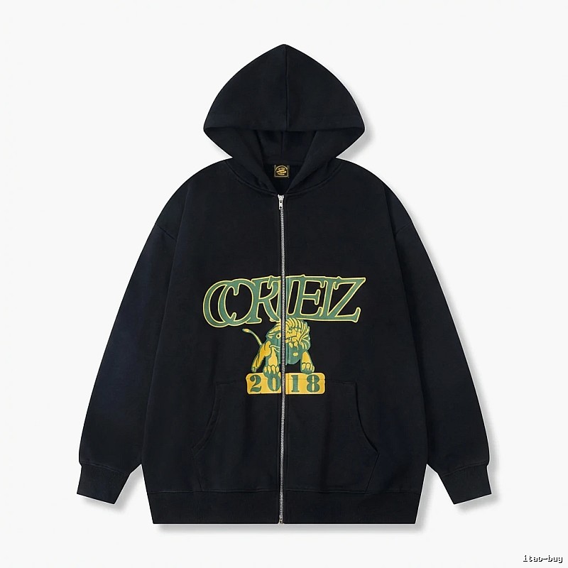 Corteiz Printed Trendy and Cool Black Sweatshirt