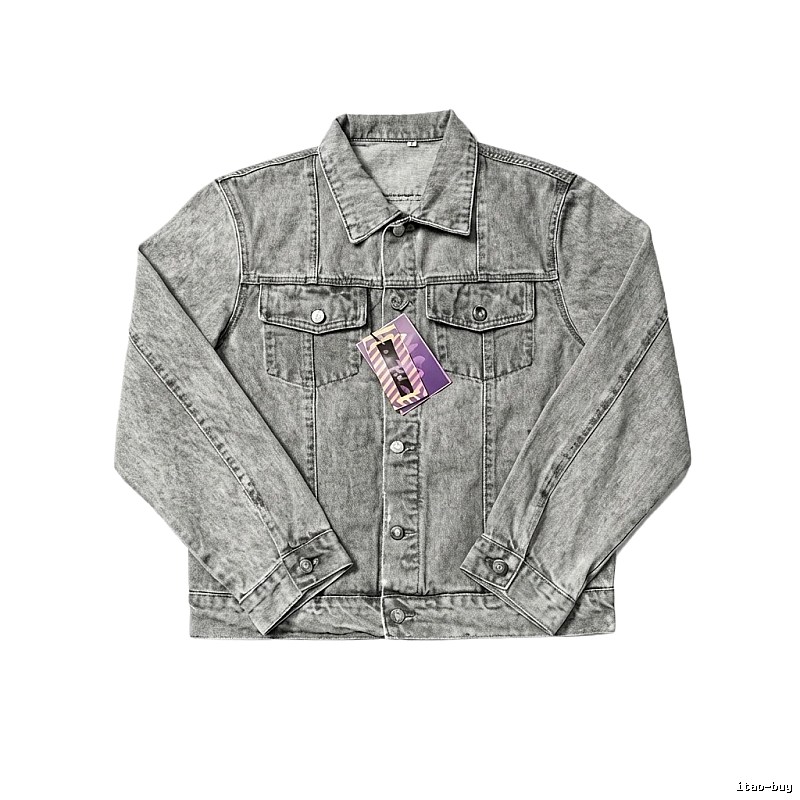 Corteiz Washed Grey Denim Jacket