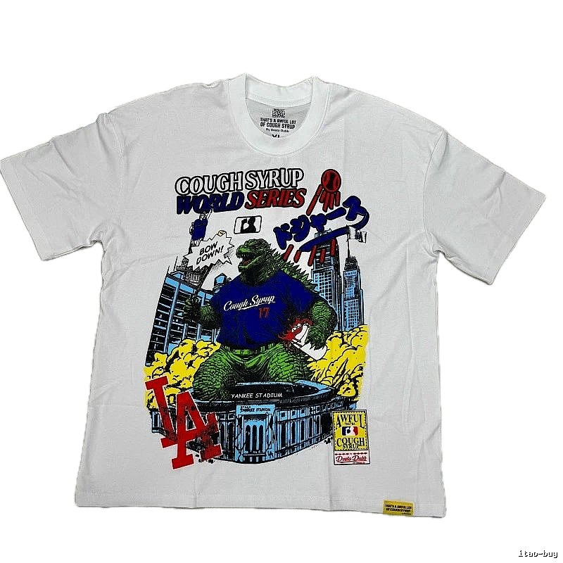Cough Syrup Godzilla Vintage Style White T-Shirt