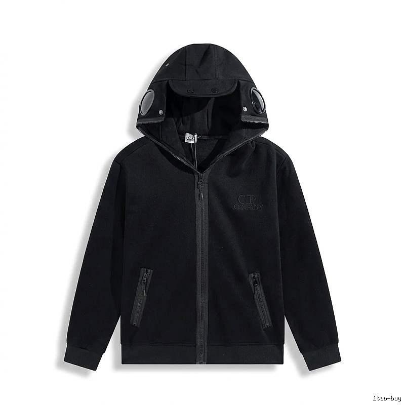 C.P. Functional Style Black Hoodie