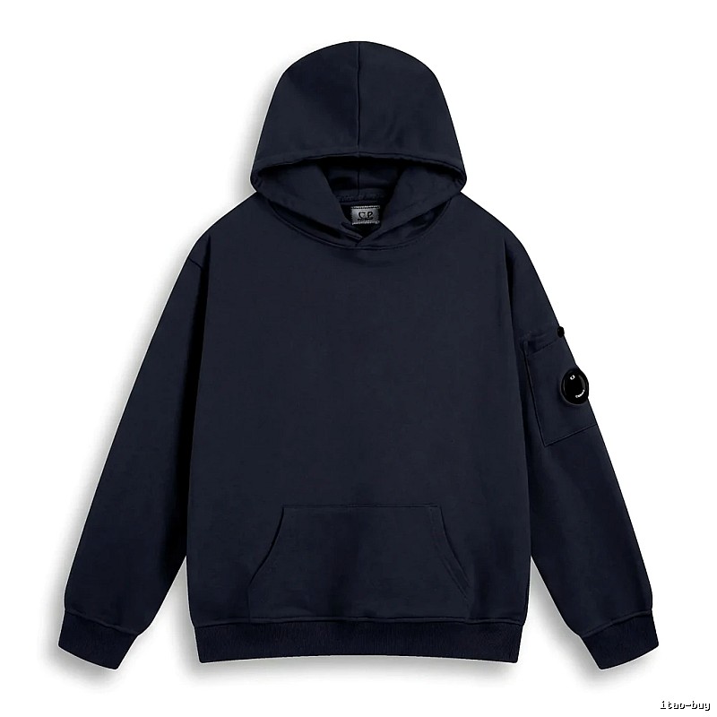 C.P. Navy Blue Minimalist Style Hoodie