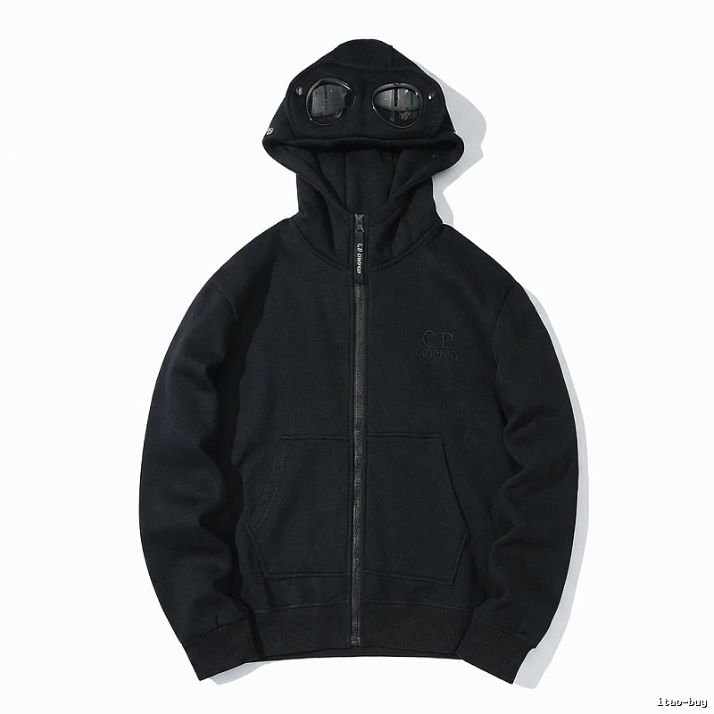 C.P. retro-style black hoodie