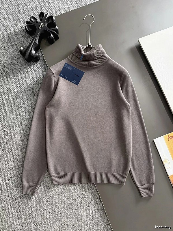 Daily Wear Prada Turtleneck Sweater Button Detail