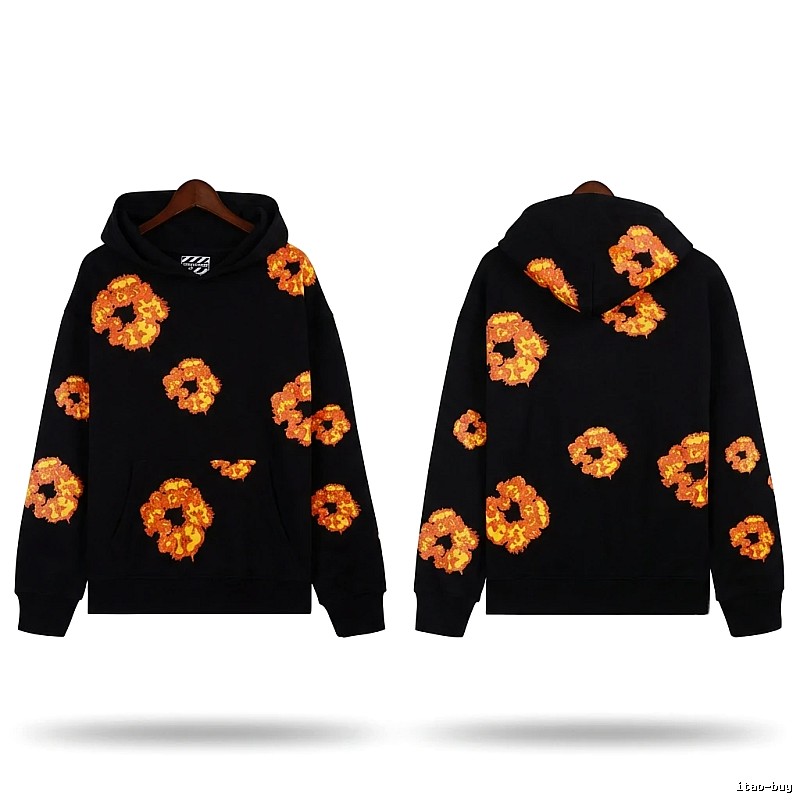 DENIM TEARS Flame Wind Black Sweatshirt