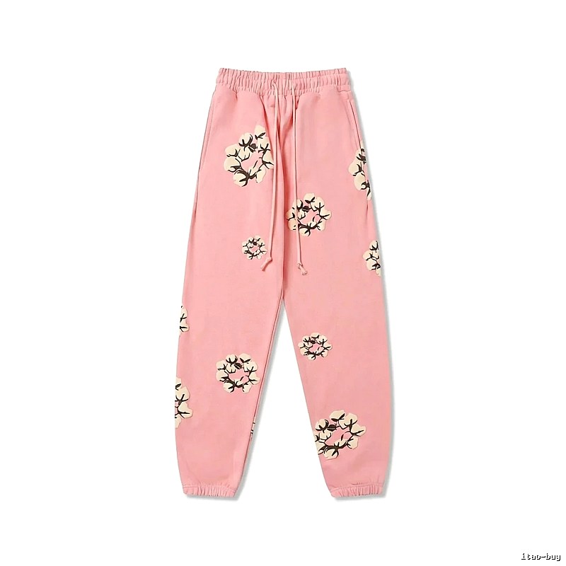 DENIM TEARS Floral Pink Sweatpants