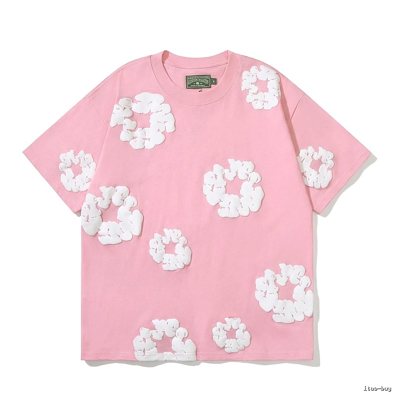 DENIM TEARS Pink Flower Short-sleeve Shirt
