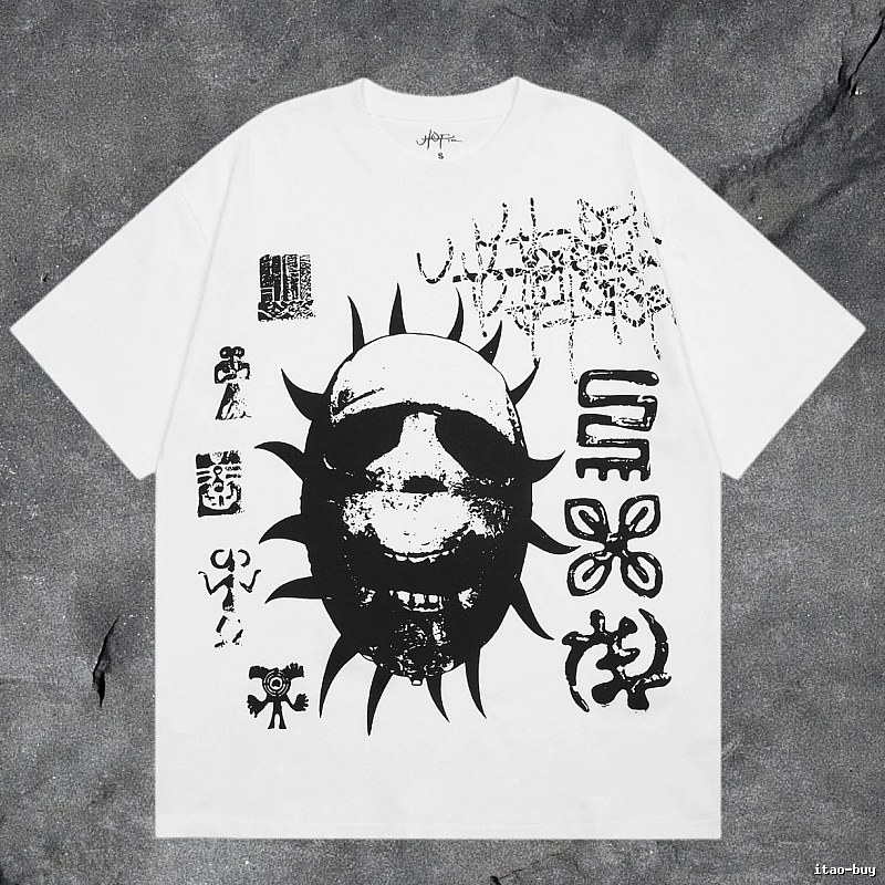Denim Tears White Graphic T-Shirt Logo Detail