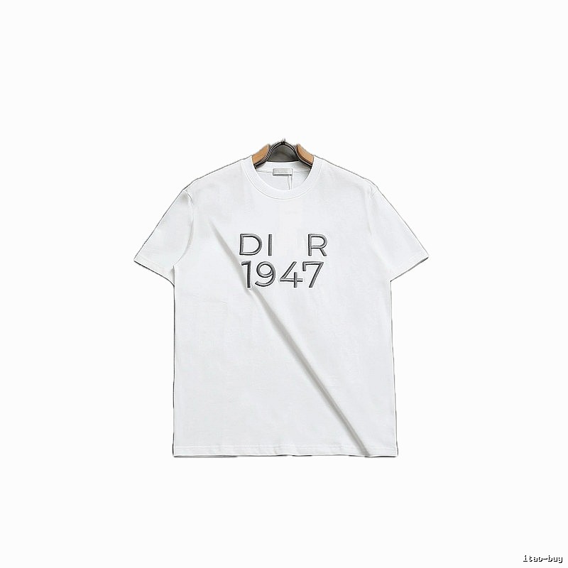 Dior 1947 Collection Minimalist Style White Short-sleeve T-shirt