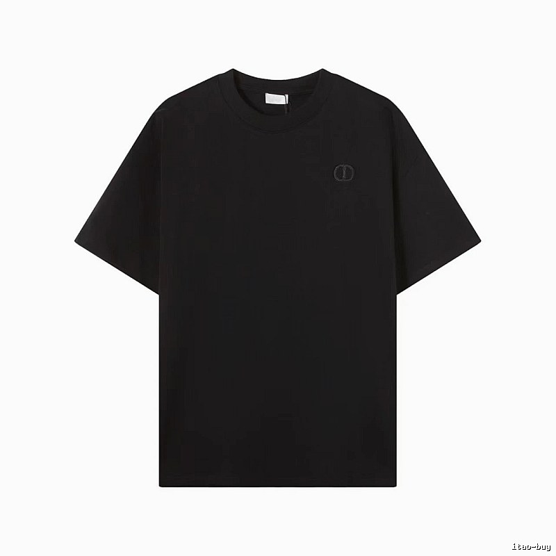 Dior Classic Collection Minimalist Style Black T-Shirt