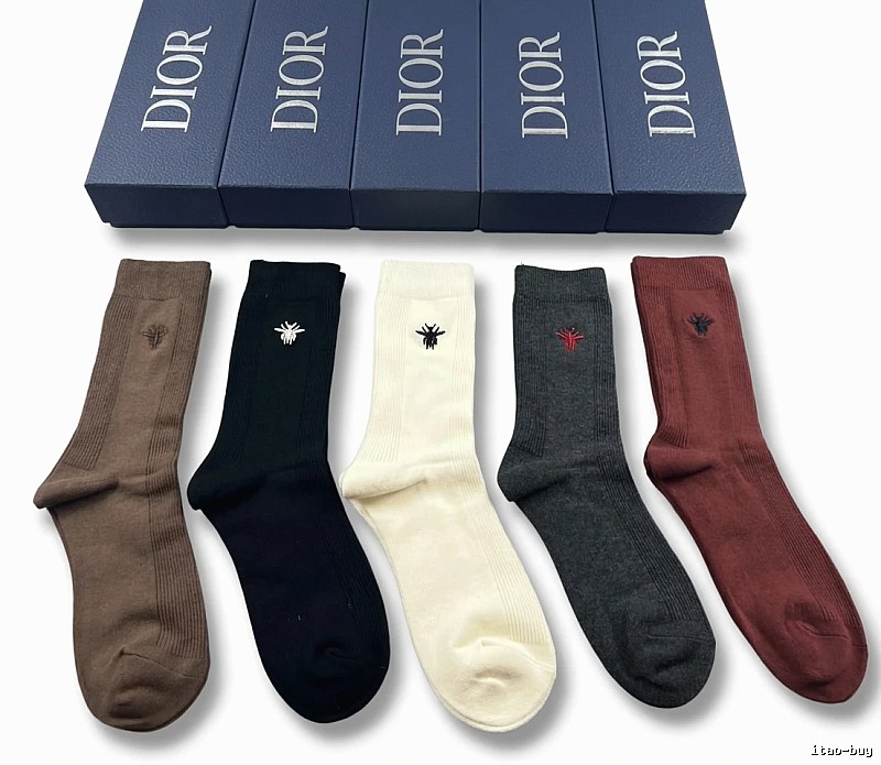Dior embroidered fashion socks