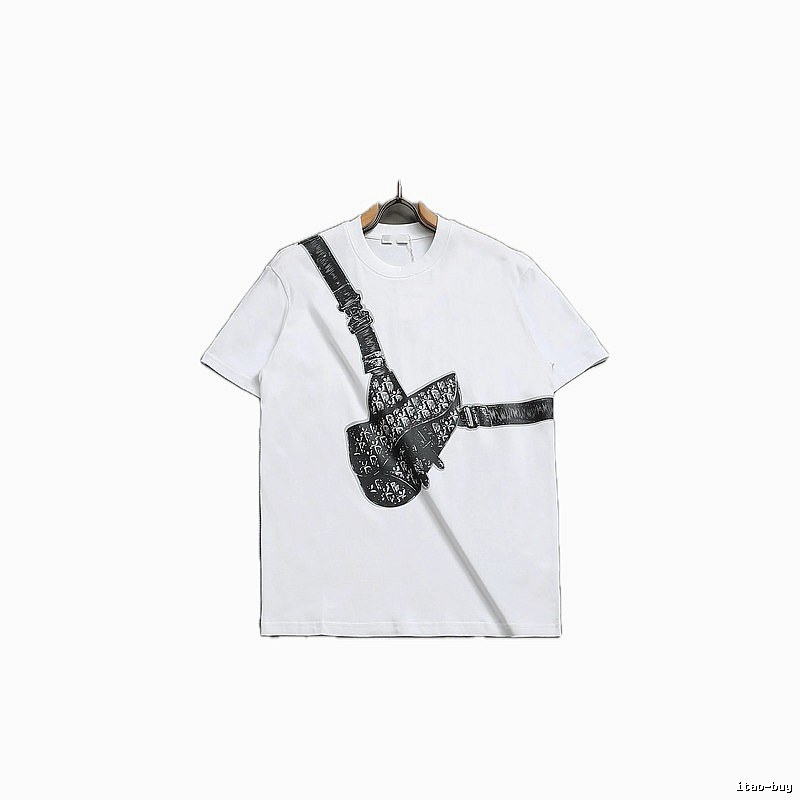Dior Monogram Collection Light Luxury Style White T-Shirt