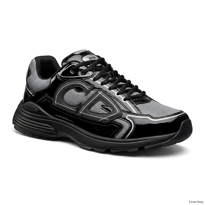 Dior retro-style black and grey sports shoes