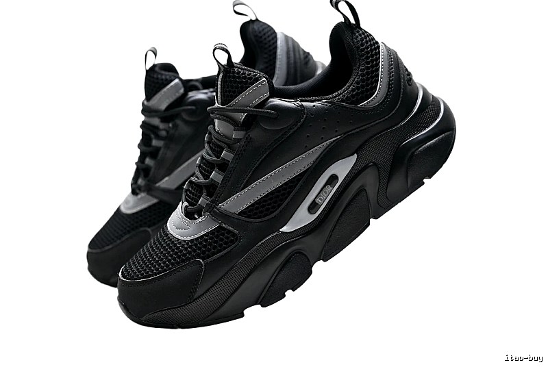 Dior retro-style black sports shoes