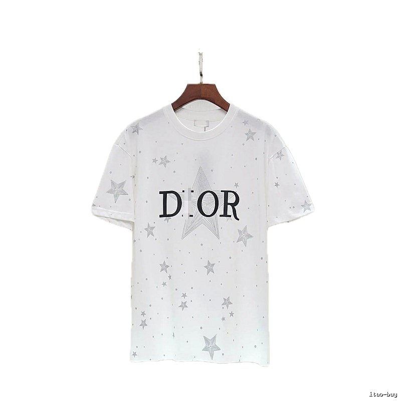 Dior Star Print Cool & Trendy Style White T-Shirt