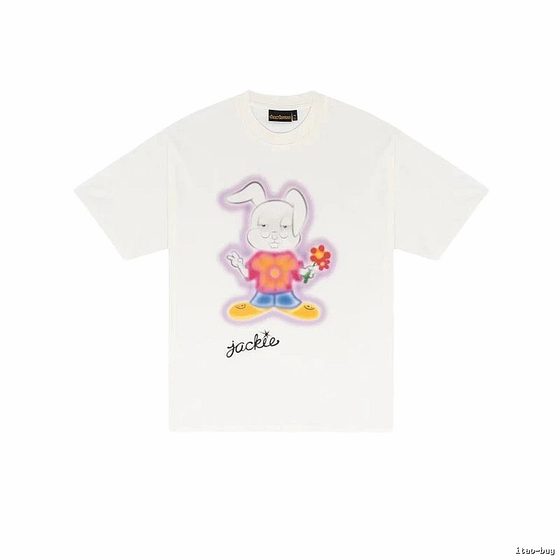 DREW Cartoon Rabbit Street Style Off-white T-shirt