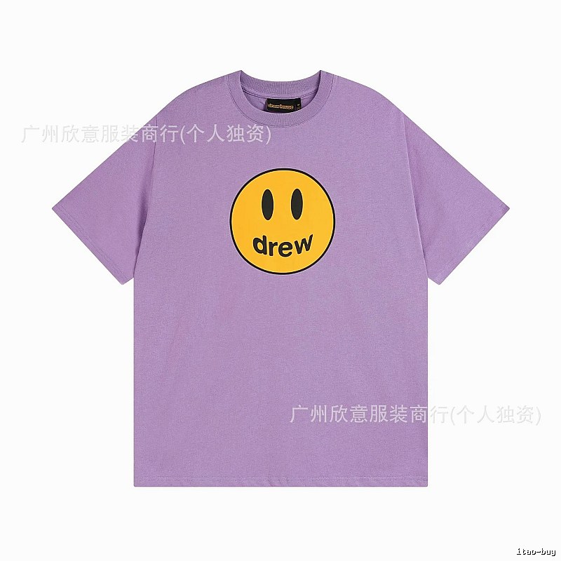 DREW Smile Street Style Purple Short Sleeve T-shirt