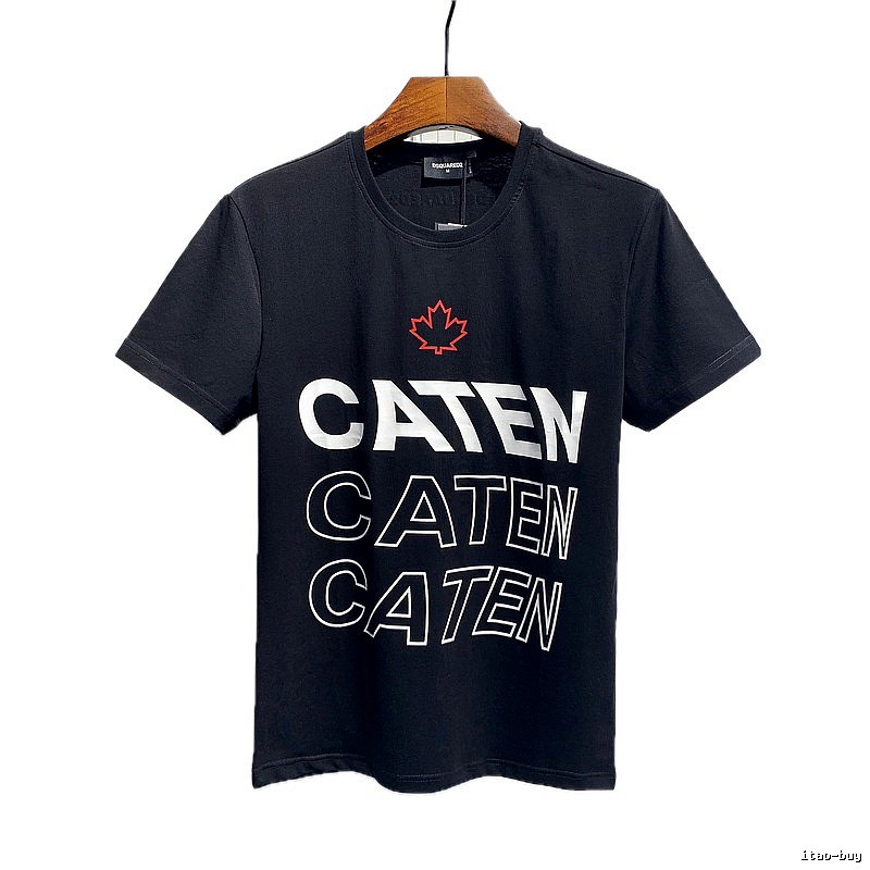 DSQ2 CATEN Printed Trendy Black T-Shirt