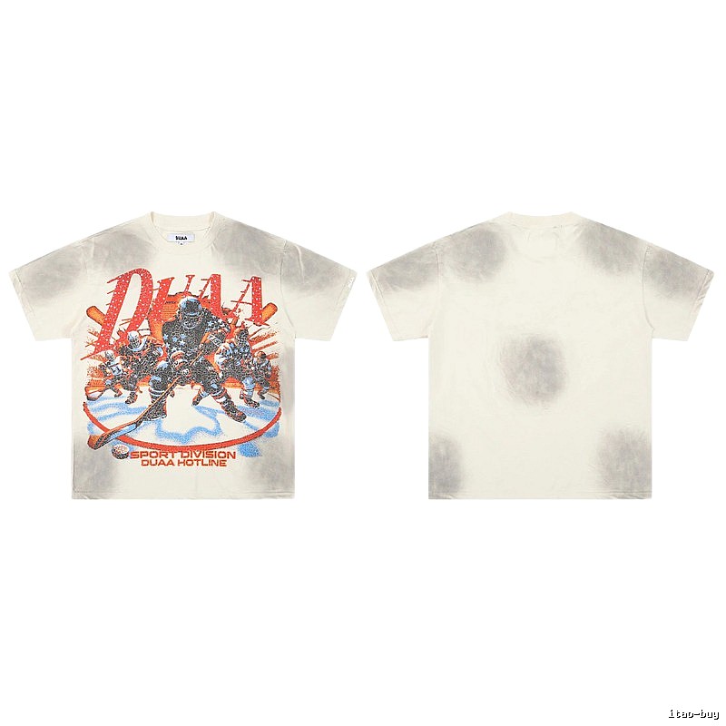 DUAA Ice Hockey Collection Vintage Style Off-white T-shirt