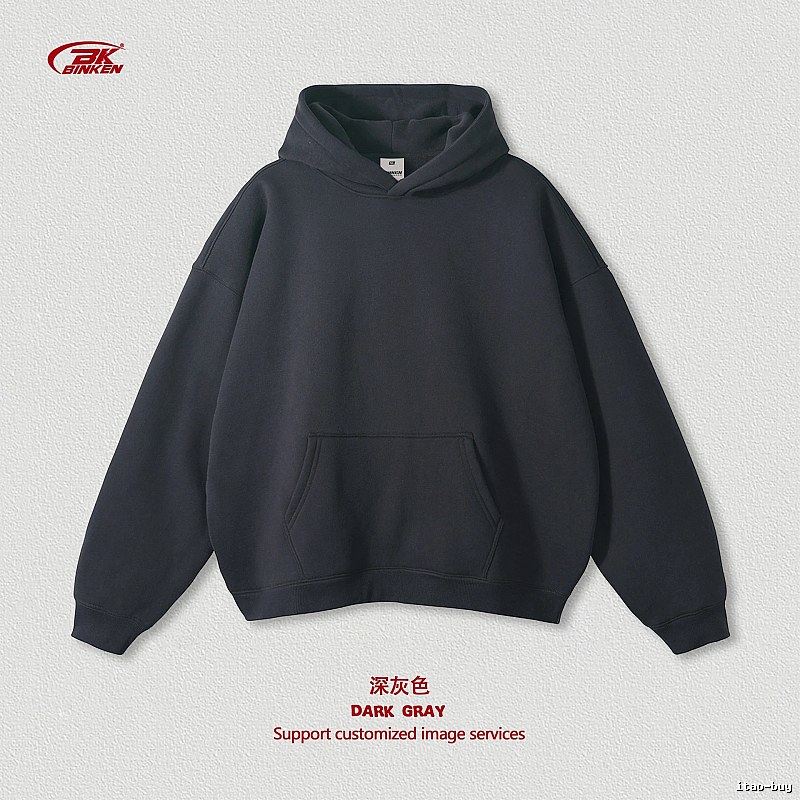 Easy Match Pullover hoodie Navy Blank Kangaroo for Everyday Use
