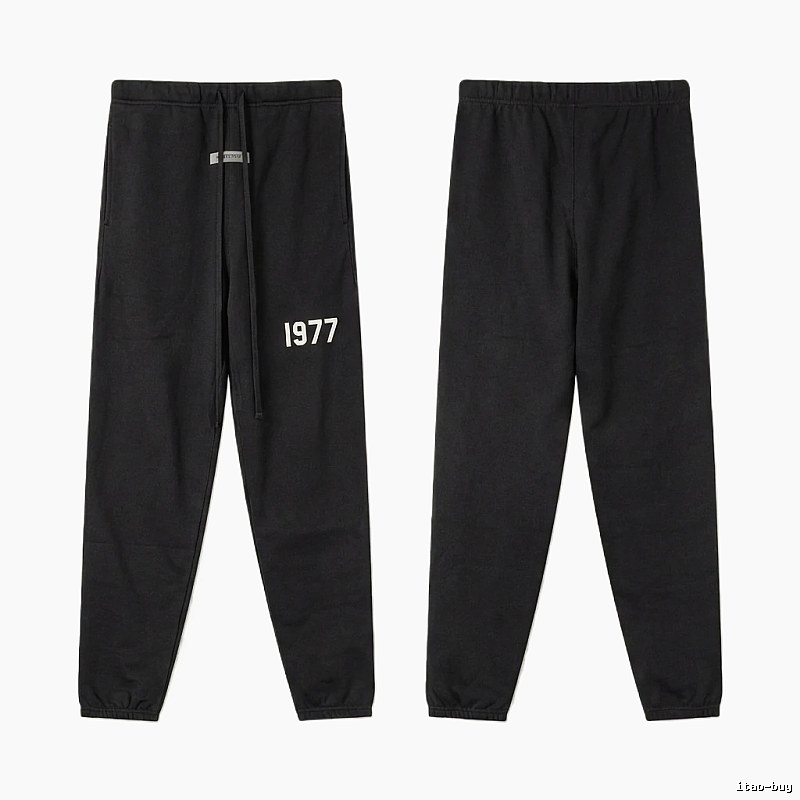 ESSENTIALS 1977 Minimalist Style Black Pants