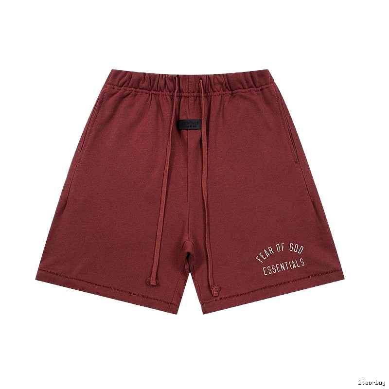 ESSENTIALS casual style burgundy shorts