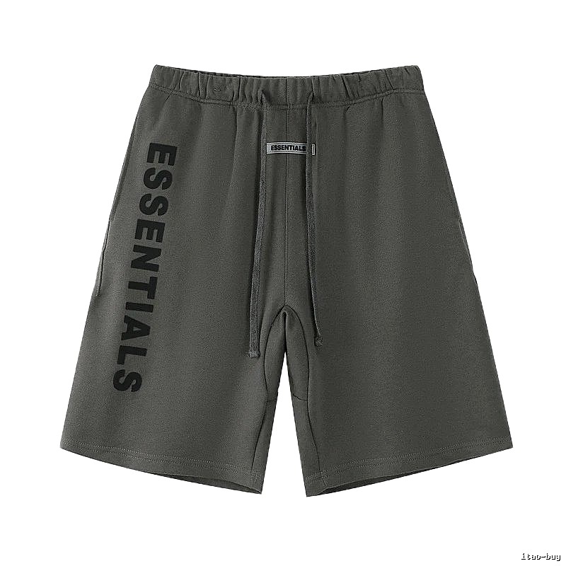 ESSENTIALS Letter Style Dark Grey Shorts
