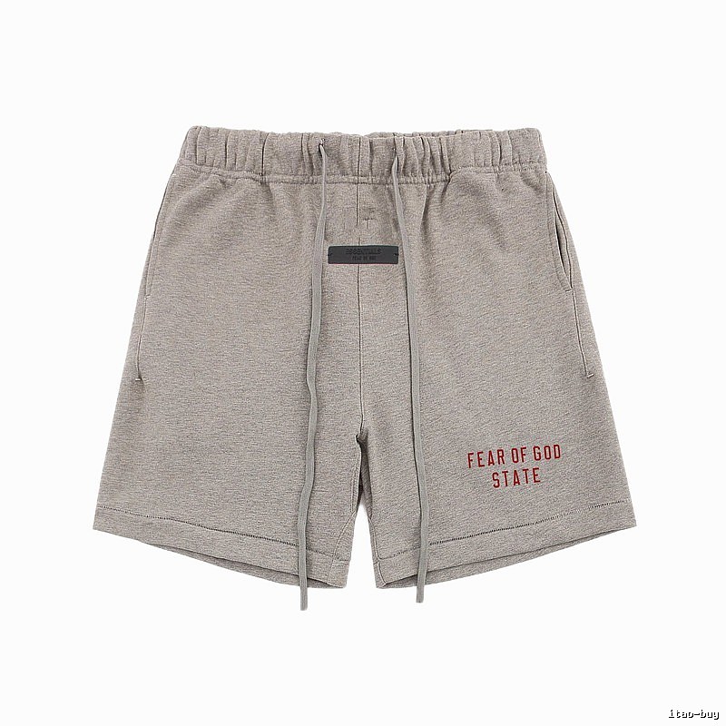 ESSENTIALS minimalist light gray shorts