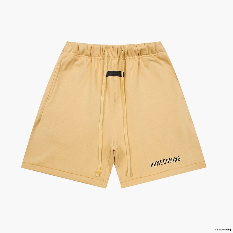 ESSENTIALS minimalist style khaki shorts