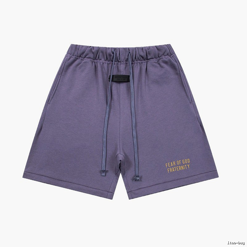 ESSENTIALS minimalist style light purple shorts