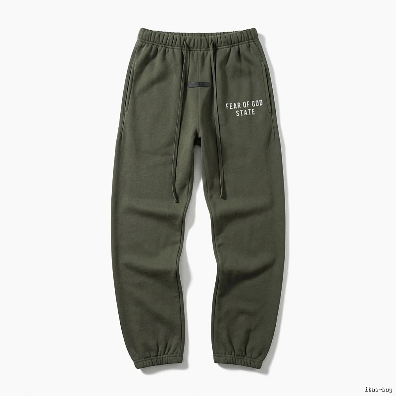 ESSENTIALS Minimalist Style Military Green Sweatpants