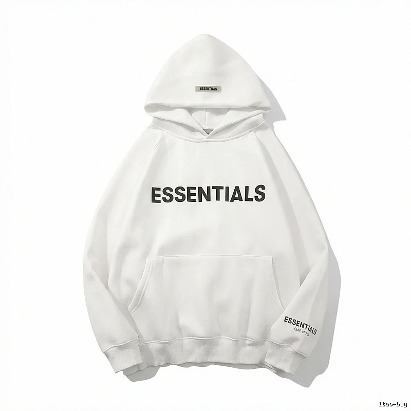 ESSENTIALS minimalist style white sweatshirt