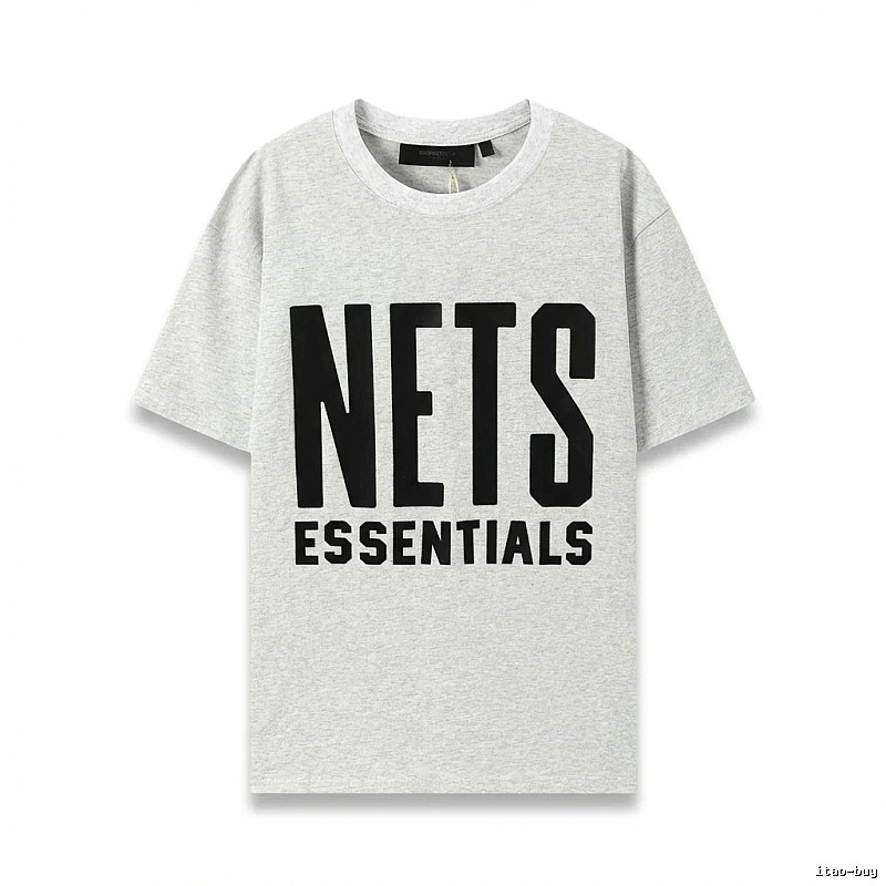 ESSENTIALS Trendy Brand Simple Style Grey T-shirt