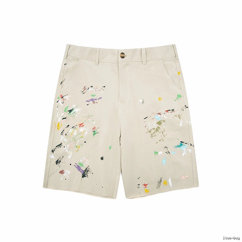Gallery Dept Graffiti Style Beige Shorts