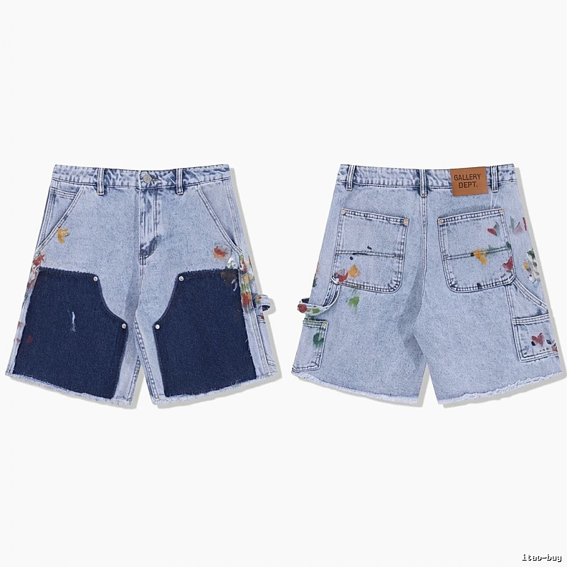 Gallery Dept Graffiti Style Denim Shorts