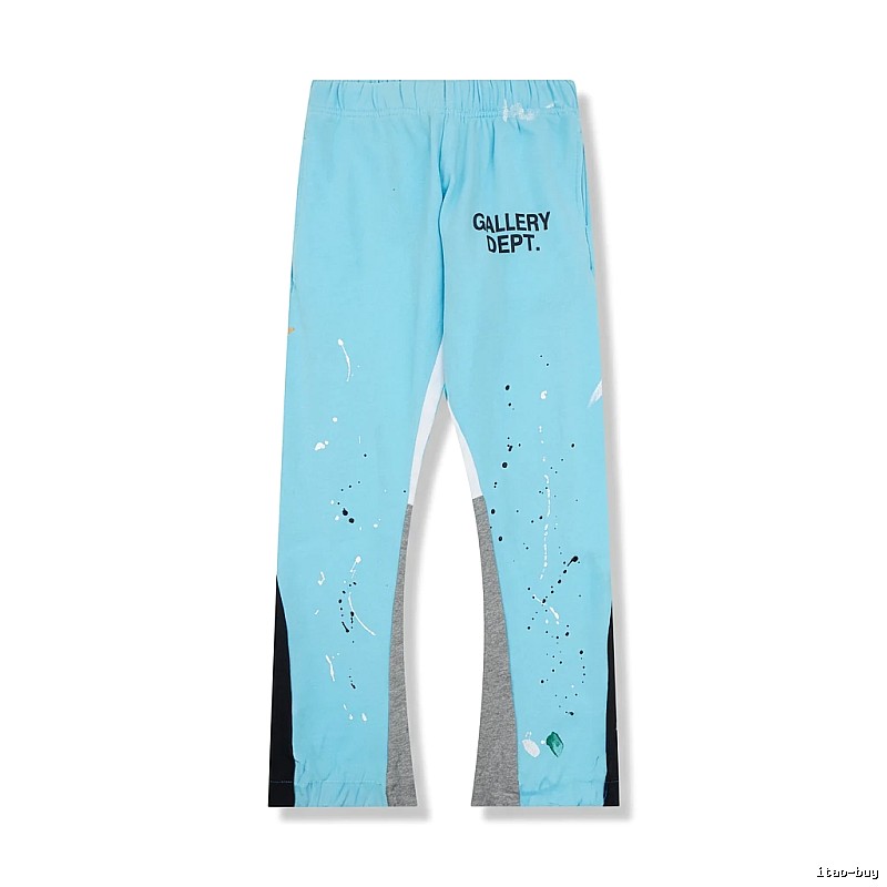 Gallery Dept graffiti-style light blue trousers