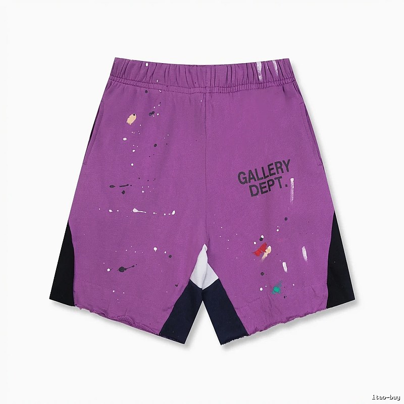 Gallery Dept Graffiti Style Purple Shorts