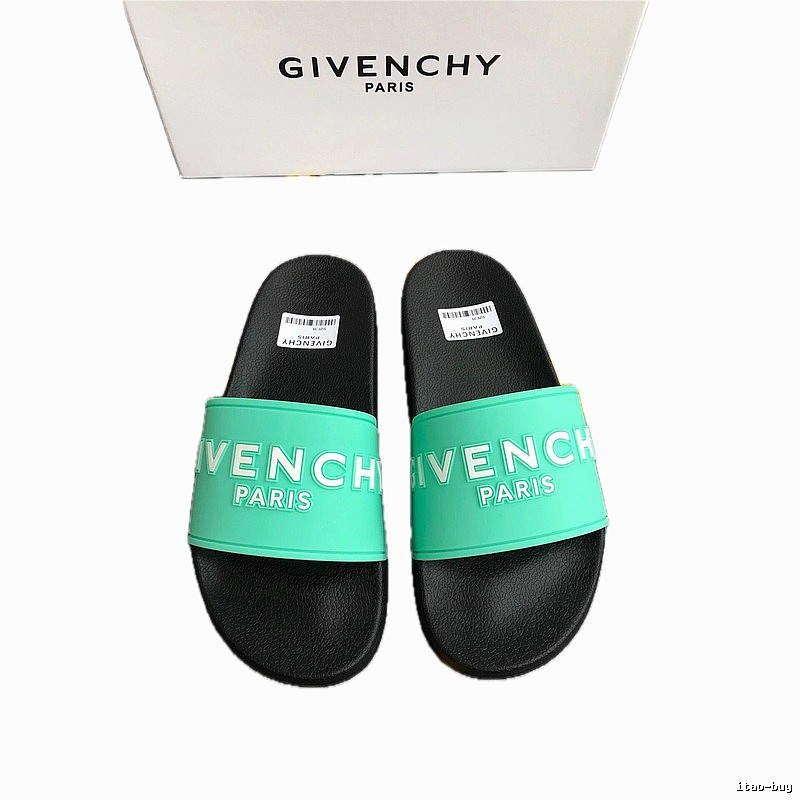 Givenchy Paris Streetwear Brand Mint Green Slides