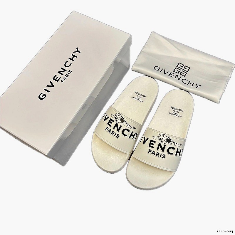 Givenchy x Disney Co-branded Trendy White Slide Sandals