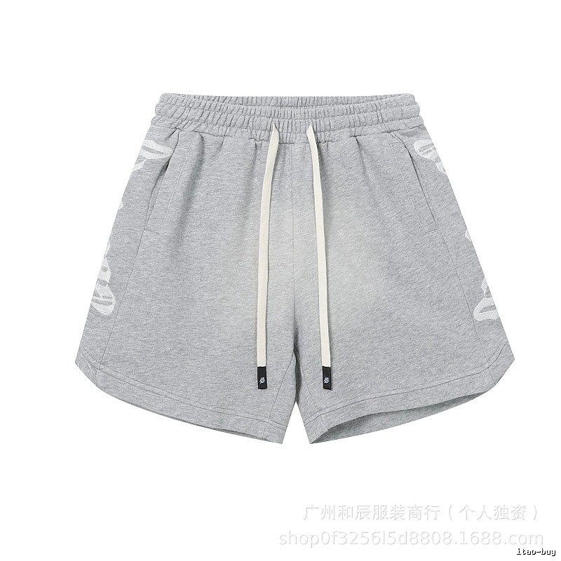 Godspeed Print Street Style Light Gray Casual Shorts