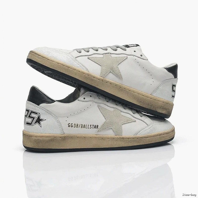 Golden Goose Ballstar retro-style white shoes