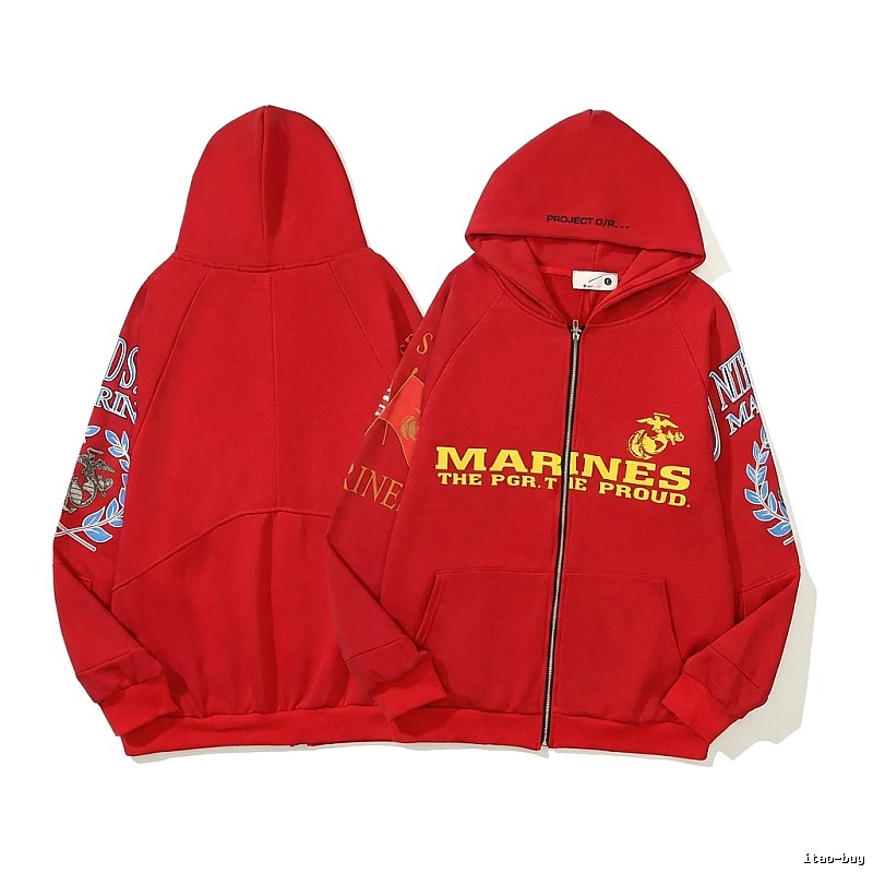 Grailz retro-style red hoodie