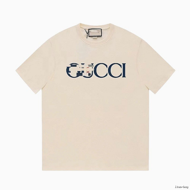 Gucci Classic Printed Casual Style Off-white Short Sleeve T-Shirt